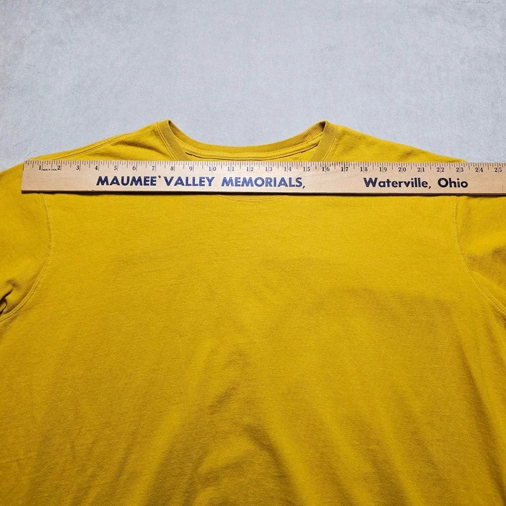 Duluth Trading Co Mens 2XL‎ Yellow Short Sleeve Crew Neck Workwear T-Shirt